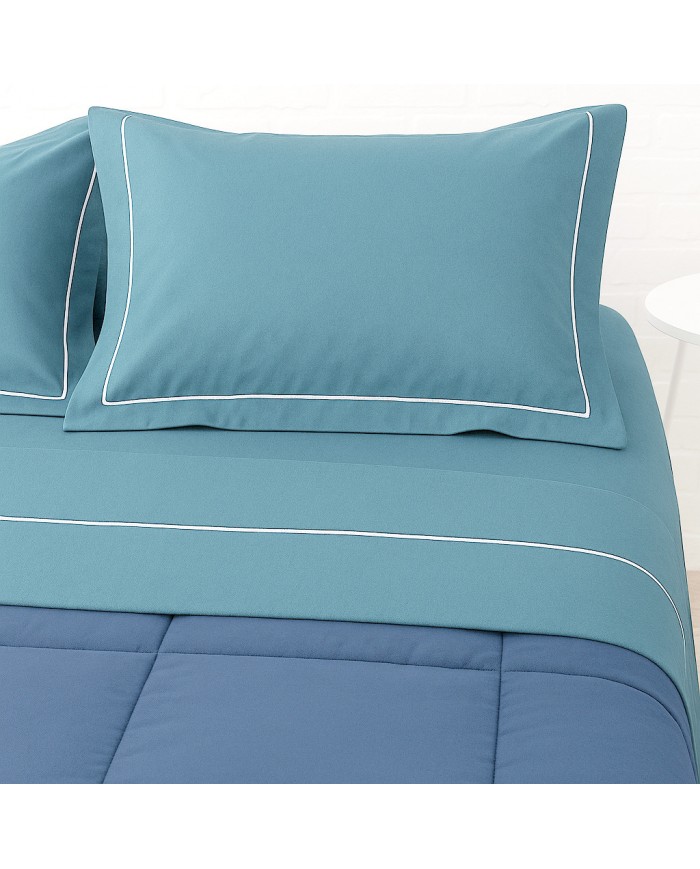 Completo lenzuola piazza e mezza 100% cotone Nancy di Rebecca Home - MADE IN ITALY