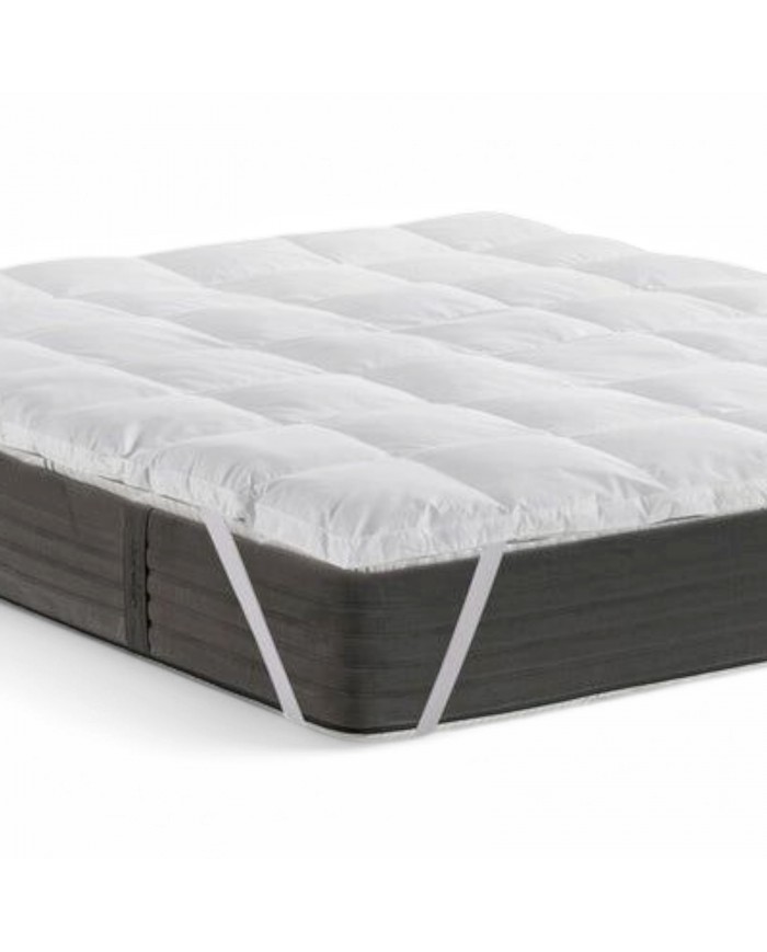 Topper matrimoniale in puro COTONE Niucci Fibra 1000