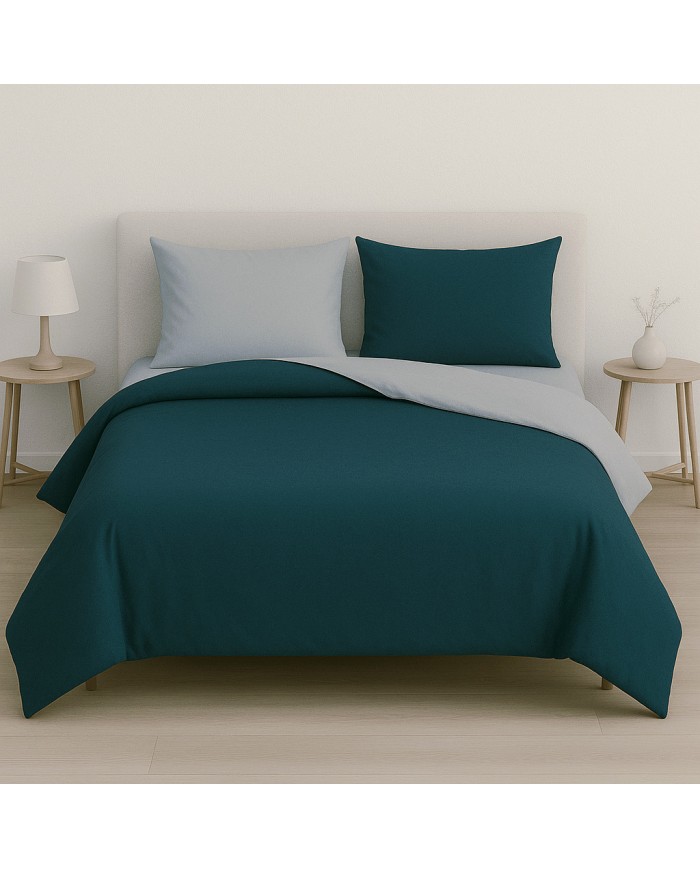 Copripiumino bicolor 1 posto letto singolo Maestri Cotonieri
