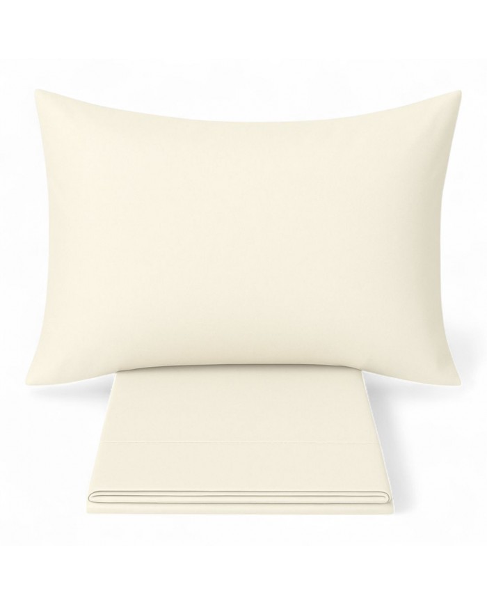 Completo Lenzuola matrimoniale puro cotone tinta unita Maestri Cotonieri