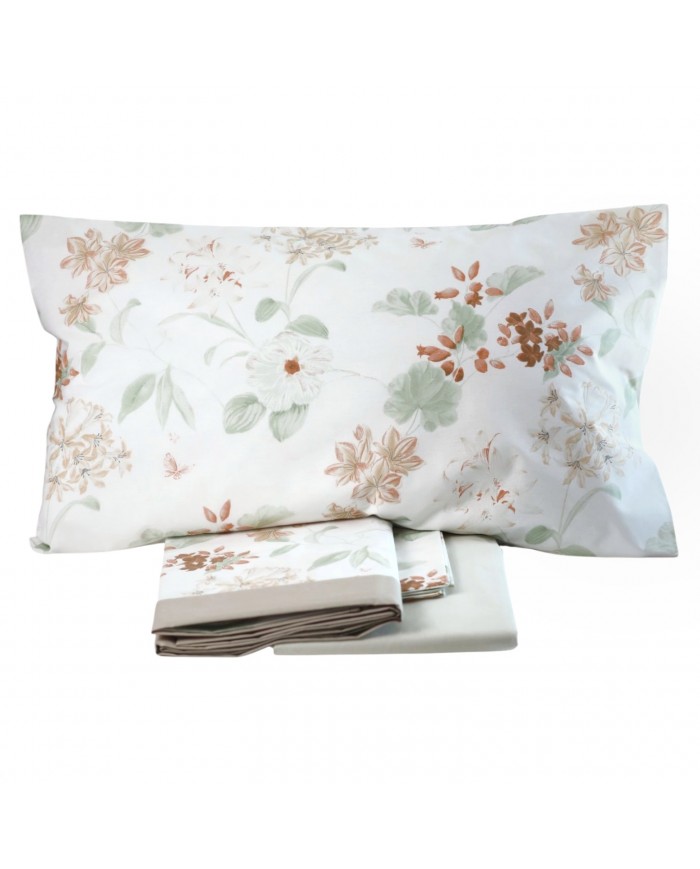 Completo lenzuola matrimoniale 100% cotone Gabel art. Brillante