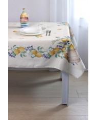 Tovaglia antimacchia effetto lino  a fantasia Mecedes disponibile 6 posti e 12 posti dis. 6