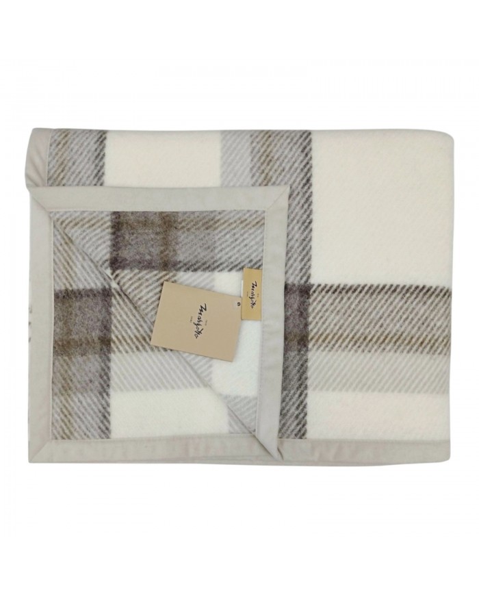 Coperta matrimoniale 100% lana vergine Marzotto art. Marta Check
