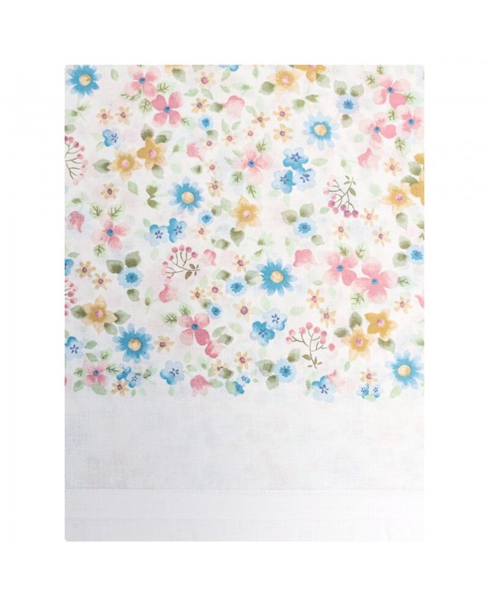 Completo lenzuola matrimoniale in puro cotone stampato Caleffi Alba