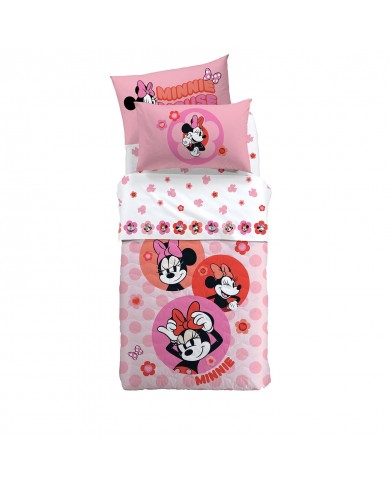 Completo lenzuola letto singolo Minnie Flowers Disney by Caleffi