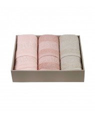 Set asciugamani spugna cotone 3+3 Neith Ariel