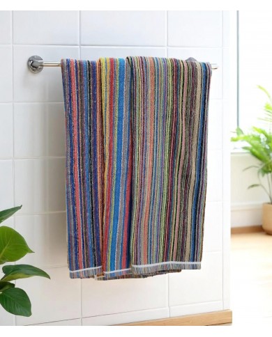 Set di 3 asciugamani viso misura maxi 100% spugna di cotone Set di 3 asciugamani viso misura maxi 100% spugna di cotone