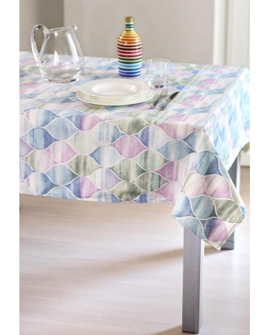 Tovaglia 8 posti in puro cotone 140x220cm Vingi Armonia