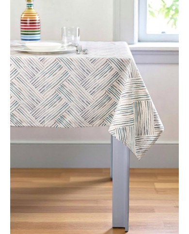 Tovaglia 8 posti in puro cotone 140x220cm Vingi Armonia