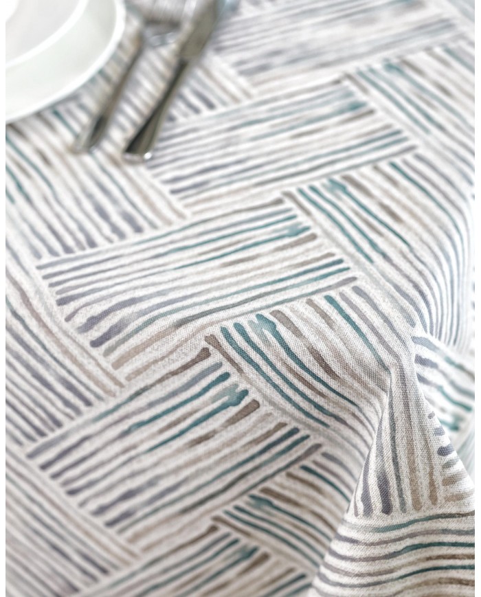 Tovaglia 8 posti in puro cotone 140x220cm Vingi Armonia