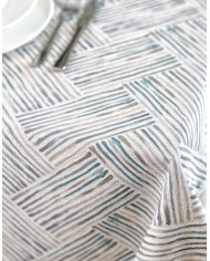 Tovaglia 8 posti in puro cotone 140x220cm Vingi Armonia