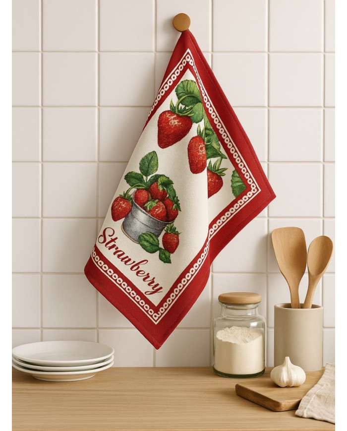 Set 6 strofinacci in microspugna 100% cotone Country art. Tutti Frutti