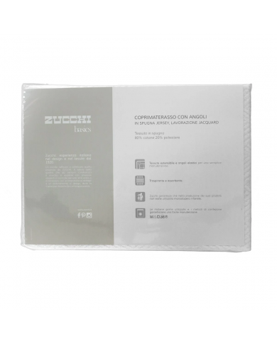 Coprimaterasso in Spugna di cotone jersey Zucchi - MISURE VARIE