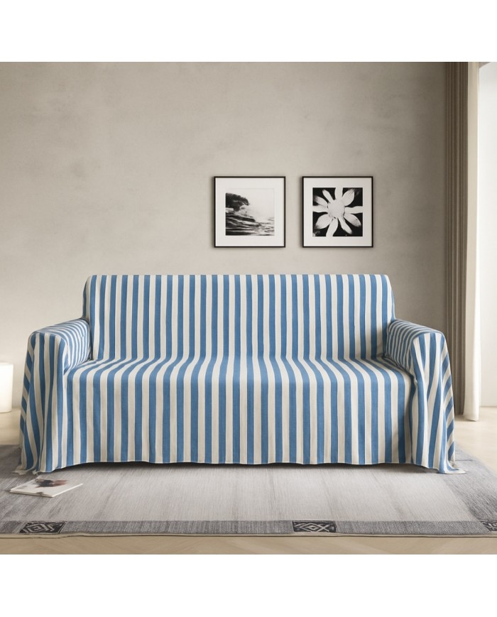 Telo arredo foulard copritutto fantasia a righe 260x280