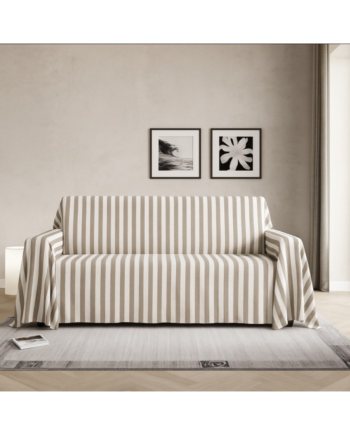 Telo arredo foulard copritutto fantasia a righe 260x280