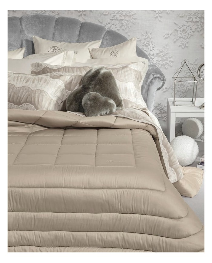 Trapunta matrimoniale in raso di puro cotone Blumarine Lory