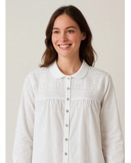 Camicia da notte in batista di puro cotone Vilfran 52391ML
