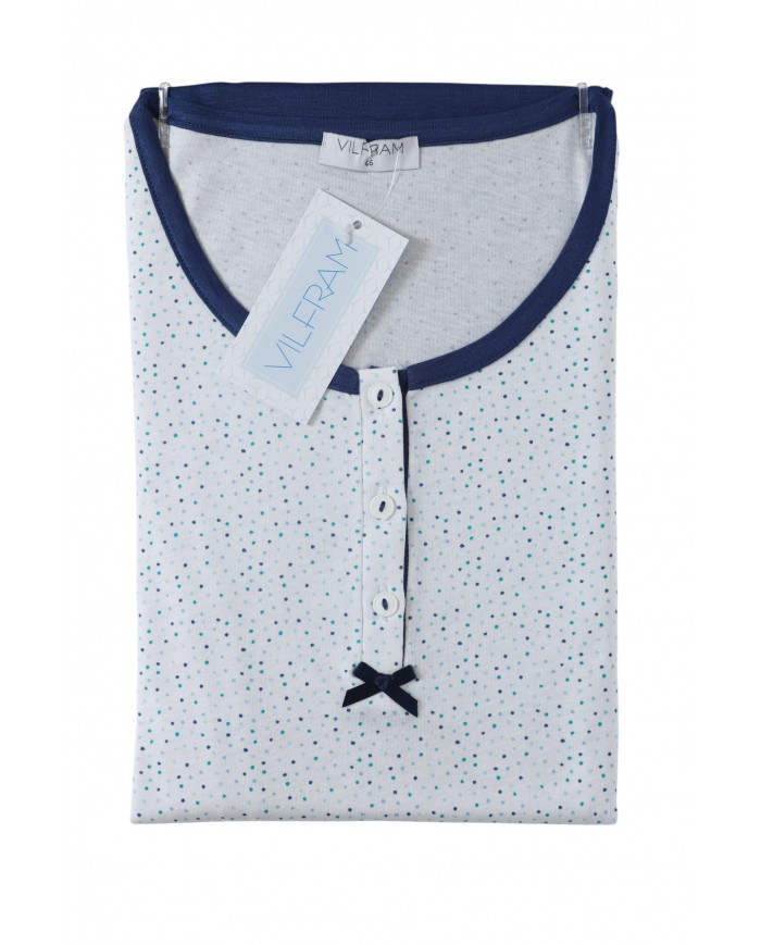 Pigiama donna estivo manica corta 100% cotone Vilfran 51349