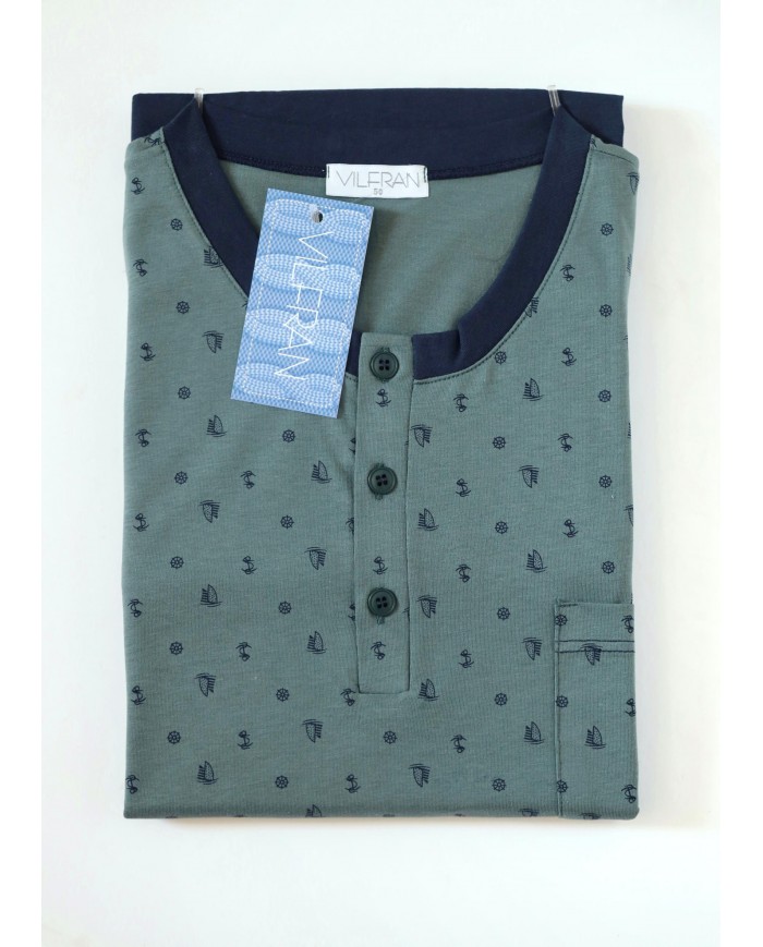 Pigiama Uomo estivo 100% cotone manica corta Vilfran 52414