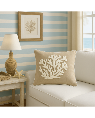 Fodera cuscino 45x45 Marea con corallo