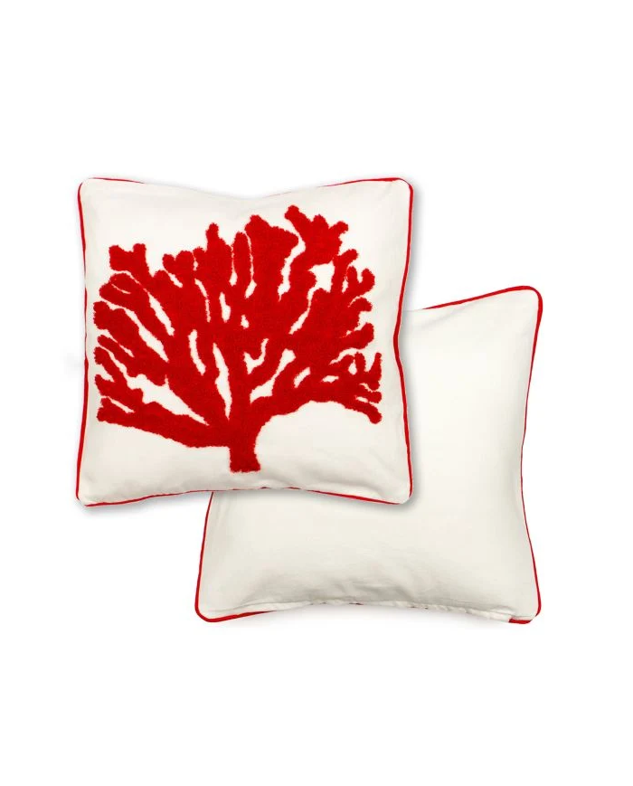 Fodera cuscino 45x45 Marea con corallo