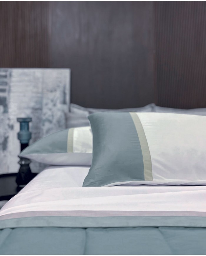 Completo lenzuola matrimoniale in raso di puro cotone Dondi art. Regal