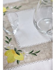 Servizio da tavola tondo ricamato Maison Prestige Limoni