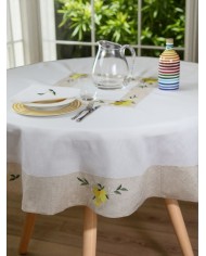 Servizio da tavola tondo ricamato Maison Prestige Limoni