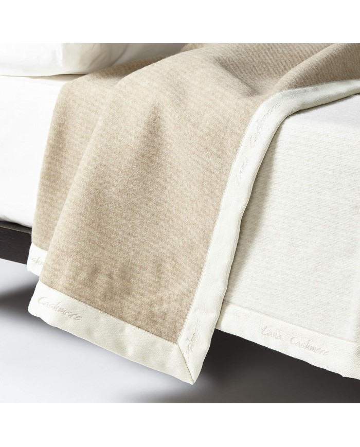 Coperta matrimoniale tinta unita lana e cashmere Lanerossi Serenella
