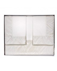 Completo lenzuola matrimoniale 100% cotone Ginevra - Battaglia Classico Italiano