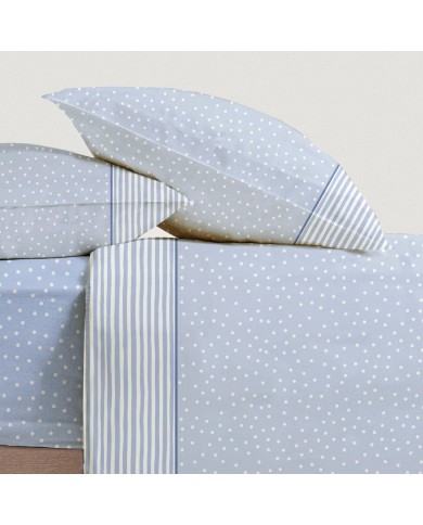 Completo lenzuola piazza e mezza 100% cotone art. Tati