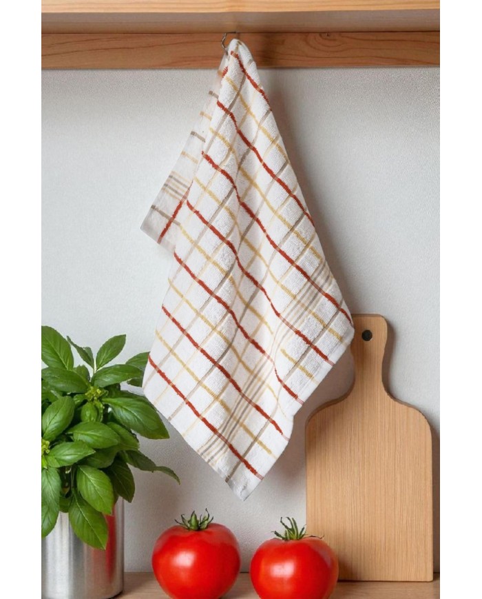 Set 4 strofinacci da cucina in spugna 100% cotone art. Monaco