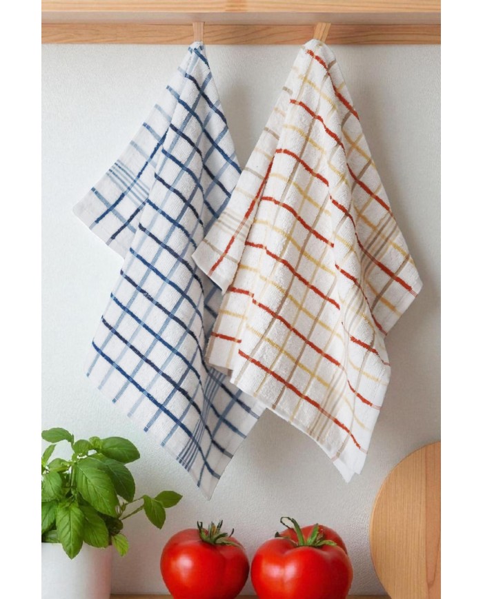 Set 4 strofinacci da cucina in spugna 100% cotone art. Monaco