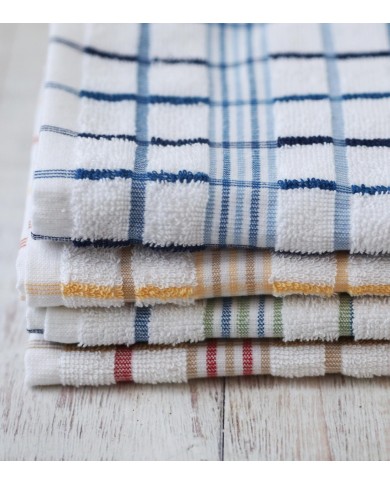 Set 4 strofinacci da cucina in spugna 100% cotone art. Monaco