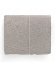 Copriletto trapuntato matrimoniale jacquard tinta unita Belor