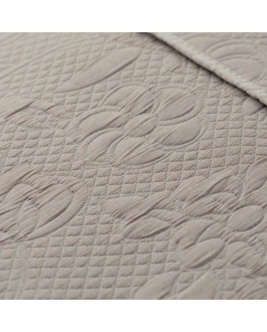 Copriletto trapuntato matrimoniale jacquard tinta unita Belor