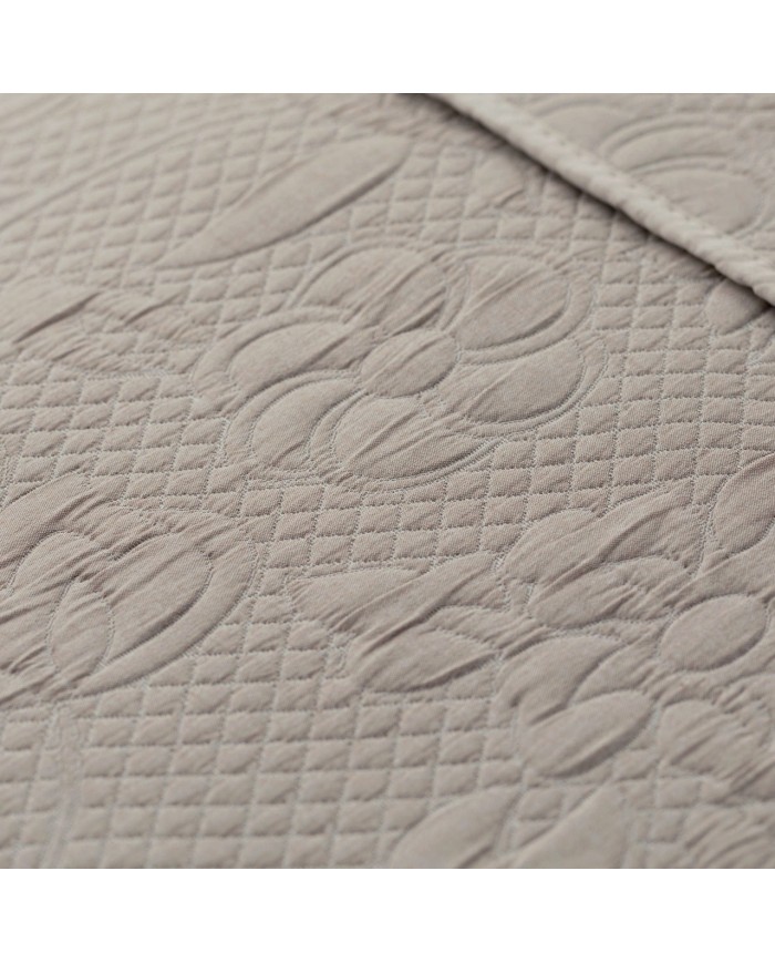 Copriletto trapuntato matrimoniale jacquard tinta unita Belor