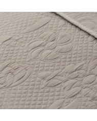Copriletto trapuntato matrimoniale jacquard tinta unita Belor