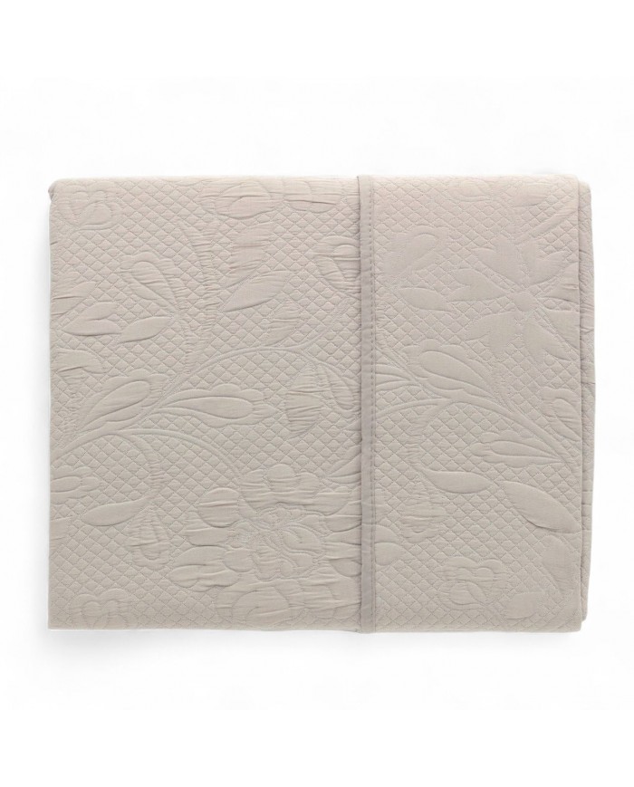 Copriletto trapuntato matrimoniale jacquard tinta unita Belor