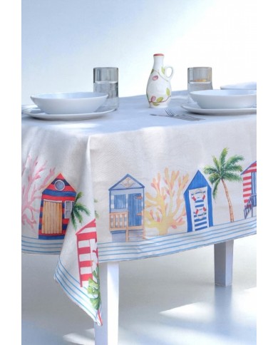 Tovaglia antimacchia premium - stampata digitale Kiki Mare var. 1 - MISURE VARIE