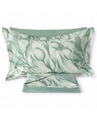 Completo lenzuola matrimoniale 100% cotone Maestri Cotonieri Olanda 4 federe