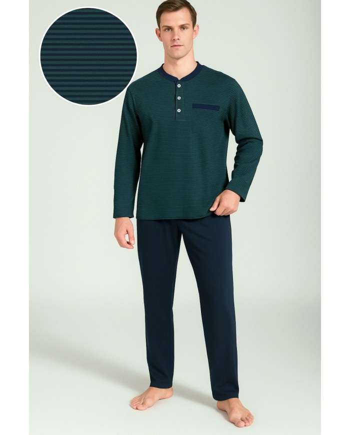 Pigiama uomo 100% caldo cotone Bip Bip 6939 - Made in Italy