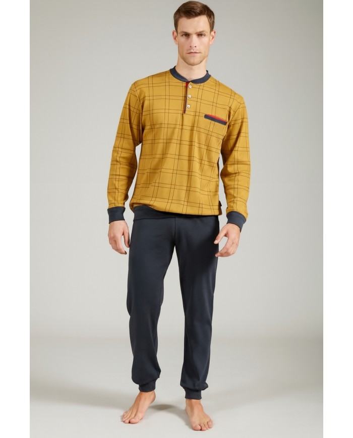 Pigiama uomo 100% caldo cotone Bip Bip 6934 - Made in Italy