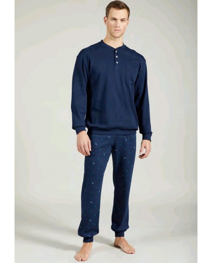 Pigiama uomo 100% caldo cotone Bip Bip 6949 - Made in Italy