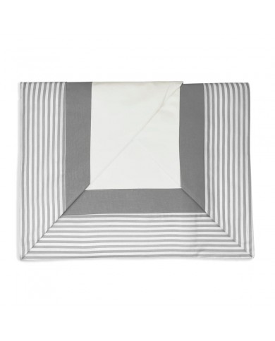 Completo lenzuola matrimoniale in puro cotone Vomero rigato