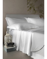 Completo Lenzuola matrimoniale in raso orlo a giorno Maestri Cotonieri