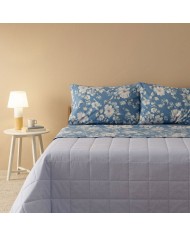 Completo lenzuola matrimoniale in percalle di cotone Zucchi art. Dalia