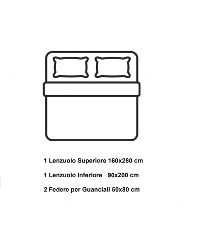 Lenzuola Bassetti letto singolo 100% cotone doppia federa art. Bubble