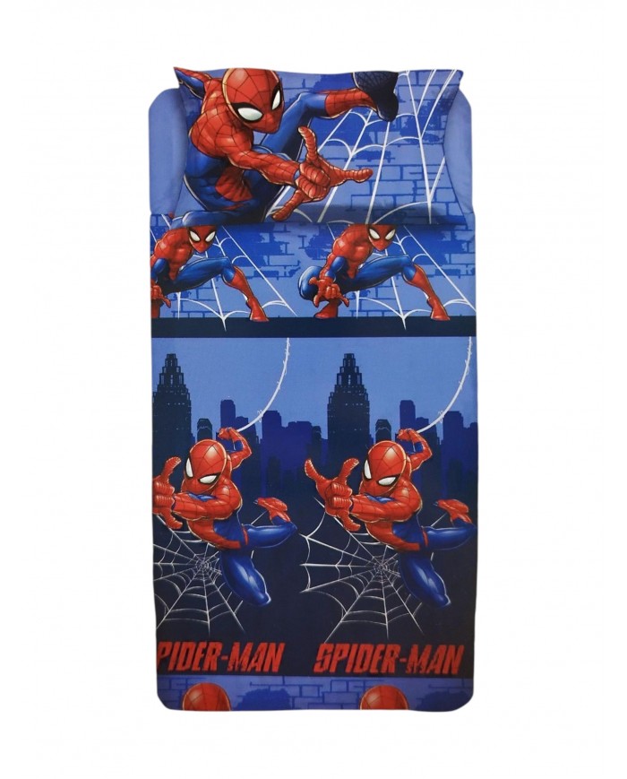 Completo lenzuola letto singolo 100% cotone SPIDERMAN