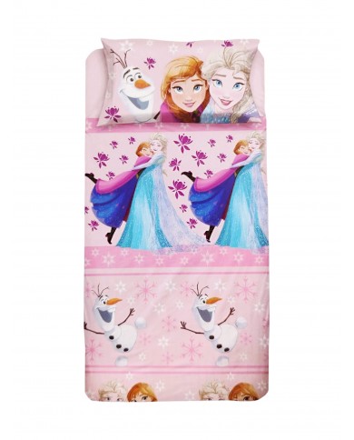 Completo lenzuola letto singolo 100% cotone Disney Frozen